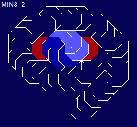 Achteck + 2 rote