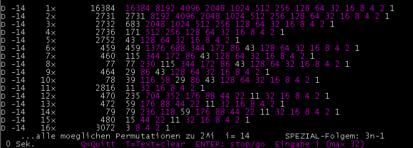 3n-1 statt 3n+1